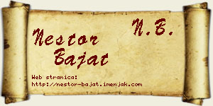 Nestor Bajat vizit kartica